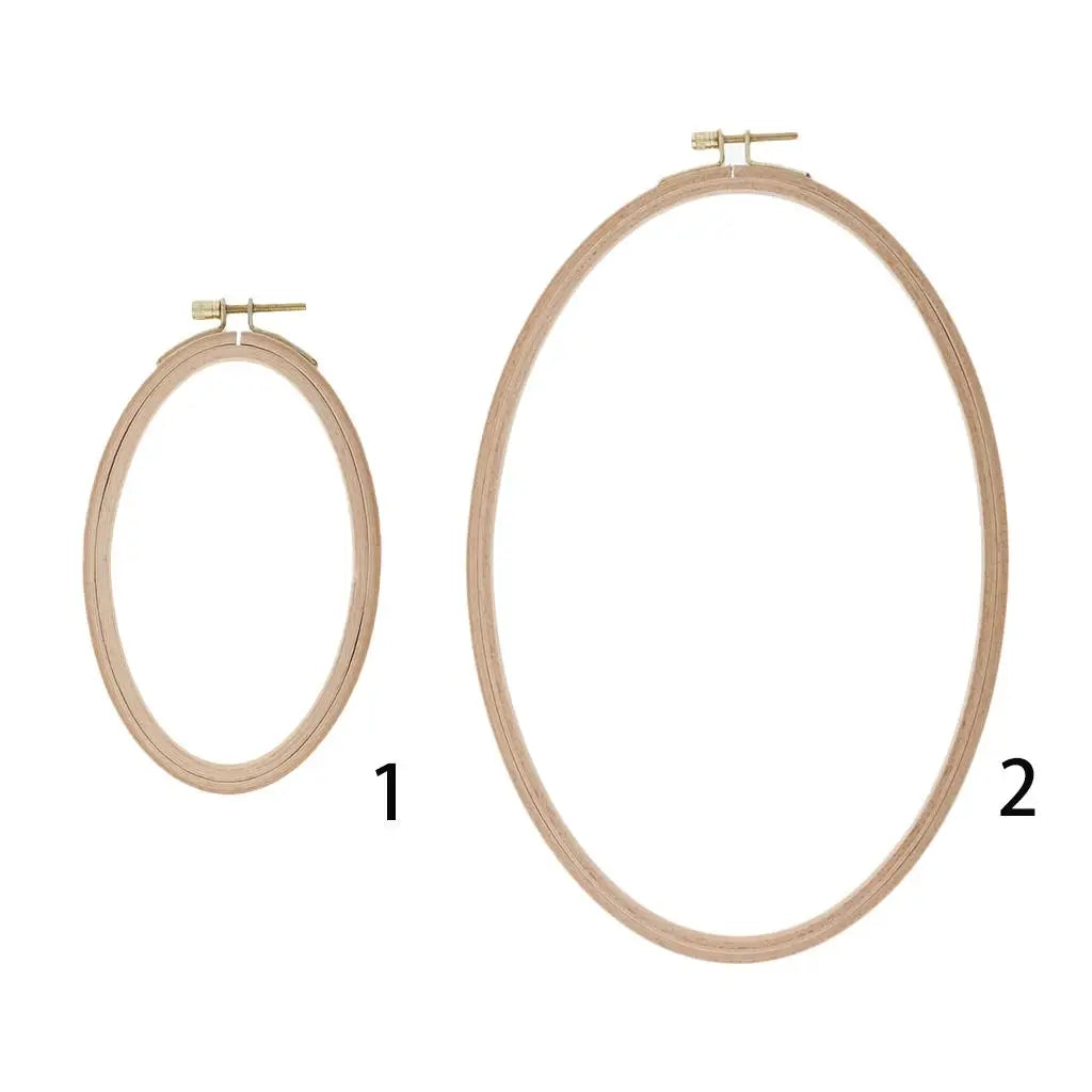Oval Beech Wood Embroidery Hoops