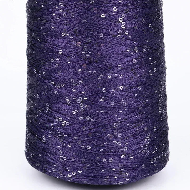 500G Glitter Fancy Yarn with Sequins – Hand Knitting & Crochet | 3mm Sequins | 25 Colors