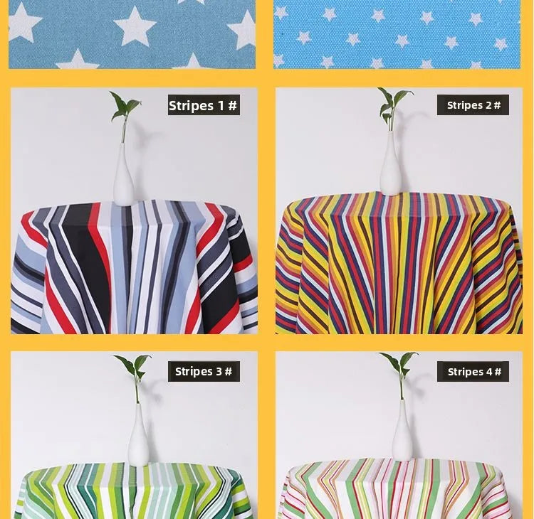 Floral & Stripe Thickened Polyester Canvas Fabric – 150cm Wide, 390g/m | Sofas, Bags, Cushions & Home Décor