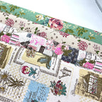 Retro Floral Print Self-Adhesive Linen Cotton Fabric Roll – 50x145cm | DIY Crafts, Jewelry Box & Furniture Repair