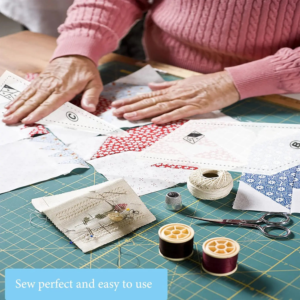 5-Piece Acrylic Quilting Ruler Template Set - DIY Patchwork & Cutting Templates