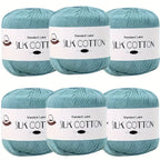 Hilo de Algodón de Seda - Hilo Fino para Ganchillo, Suéteres de Punto, Chales, Bufandas y Manualidades, Hilo Suave y Duradero 50g/unidad