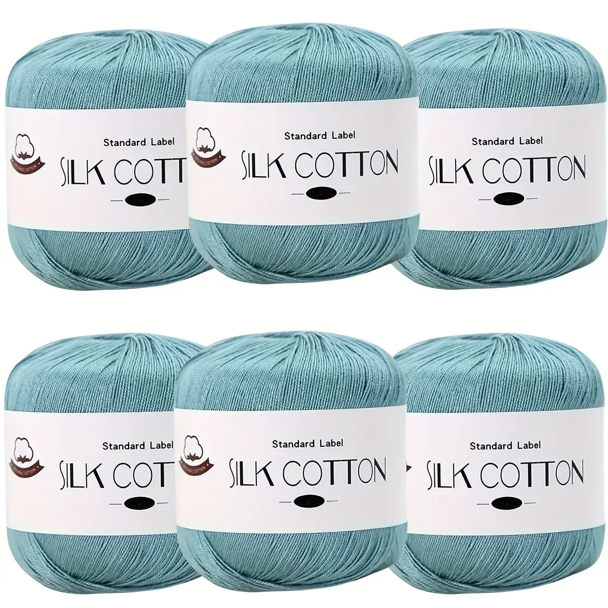Silk Cotton Yarn - Fine Lace Thread for Crochet, Knitting Sweater,Shawls, Scarves, and DIY Crafts, Soft Durable Yarn 1.76oz/pc
