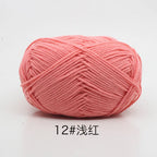 Hilo de algodón con leche de 4 cabos – 80% algodón, 20% fibra de leche | ~90 m (~98 yd) por madeja | Tejido a mano y a crochet