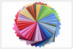 Juego de telas de sarga de algodón de color liso de 38 piezas – 20 x 30 cm (8" x 12") | 38 colores únicos