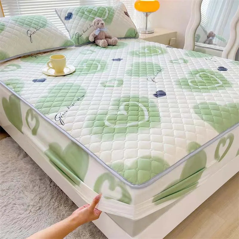 mtuove Soft Brushed Quilted Mattress Cover – Anti-Mite, Breathable, Fits 3–28cm Mattresses