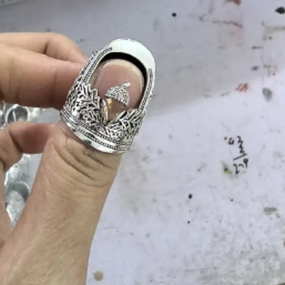 Acorn Thimble Adjustable Metal Finger Protector for Hand Sewing & Quilting