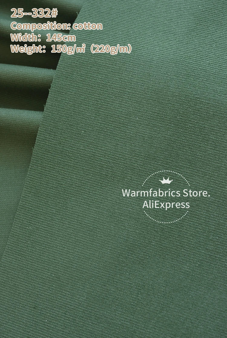 145*50cm/Pcs In Stock 21 Corduroy Fabric Cotton High Quality Plain Cotton Corduroy Fabric for Clothing