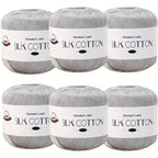 Hilo de Algodón de Seda - Hilo Fino para Ganchillo, Suéteres de Punto, Chales, Bufandas y Manualidades, Hilo Suave y Duradero 50g/unidad