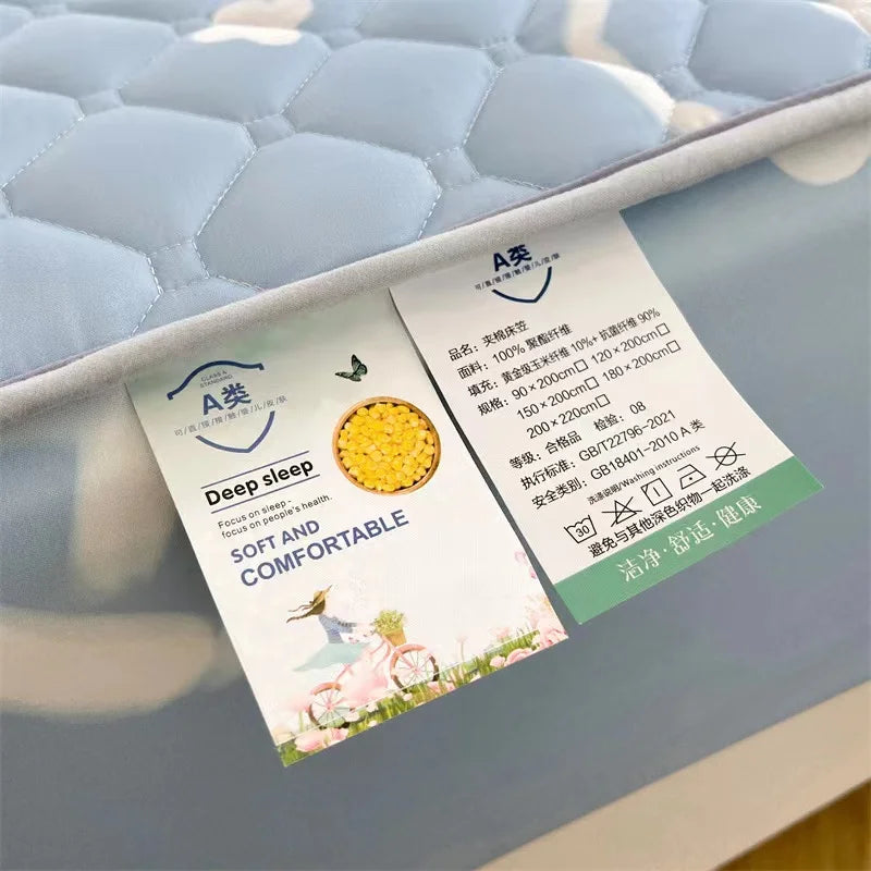 mtuove Soft Brushed Quilted Mattress Cover – Anti-Mite, Breathable, Fits 3–28cm Mattresses