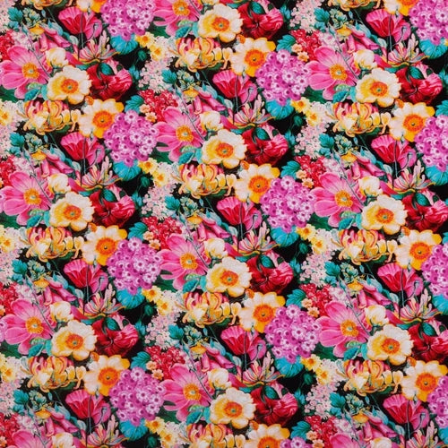 Fabric - 40 Precut Strips (6.35 X 49.78 cm) for Quilting And Sewing, 20 Floral Prints Assortment, 100% Material,
