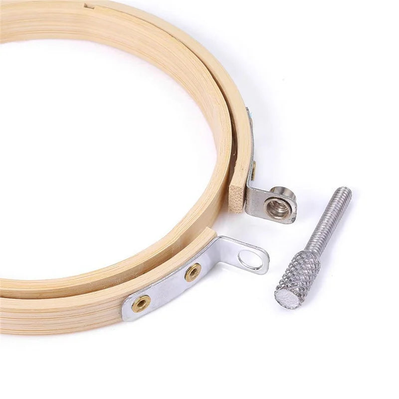 Round Bamboo Embroidery Hoops — Set of 10 (3–12 inch)