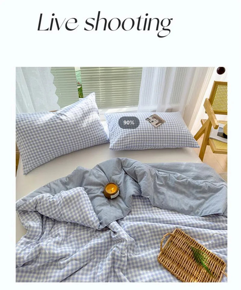 Nordic Style All-Season Cotton Comforter – Lightweight Soybean Fiber Duvet | Single, Double, Queen & King