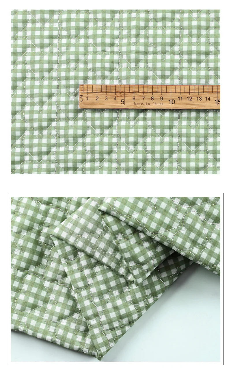 Pure Cotton Grid Quilted Fabric — Anti-Static, High-Absorbency | 0.5, 1 & 2 Yard Cuts