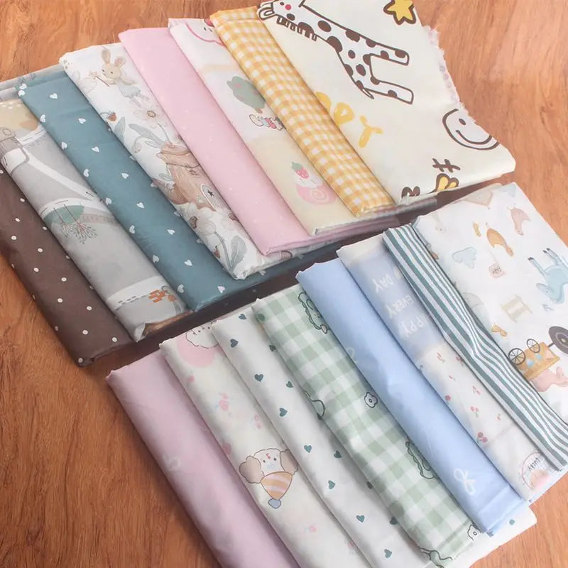 Pure Cotton AB Face Fabric – Cartoon Printed for Baby & Children's Clothing, Bedding & Quilting