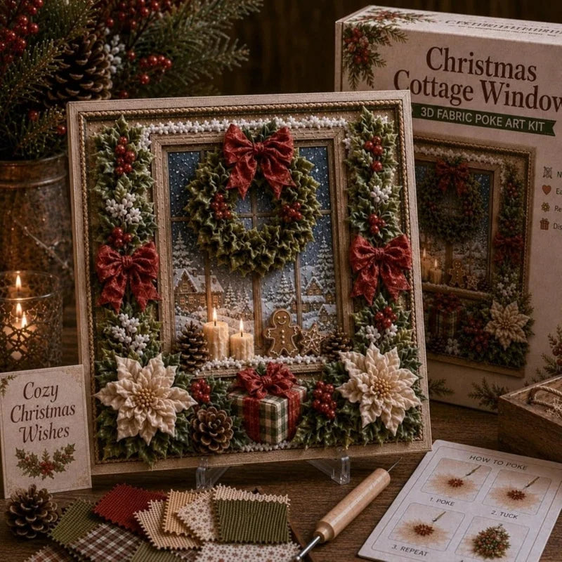 Kit de arte en tela 3D de Navidad – Decoración navideña DIY para adultos