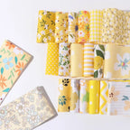 Floral Cotton Fabric Strips – 40 Pieces, 6.5 × 50 cm (2.56" × 19.69")