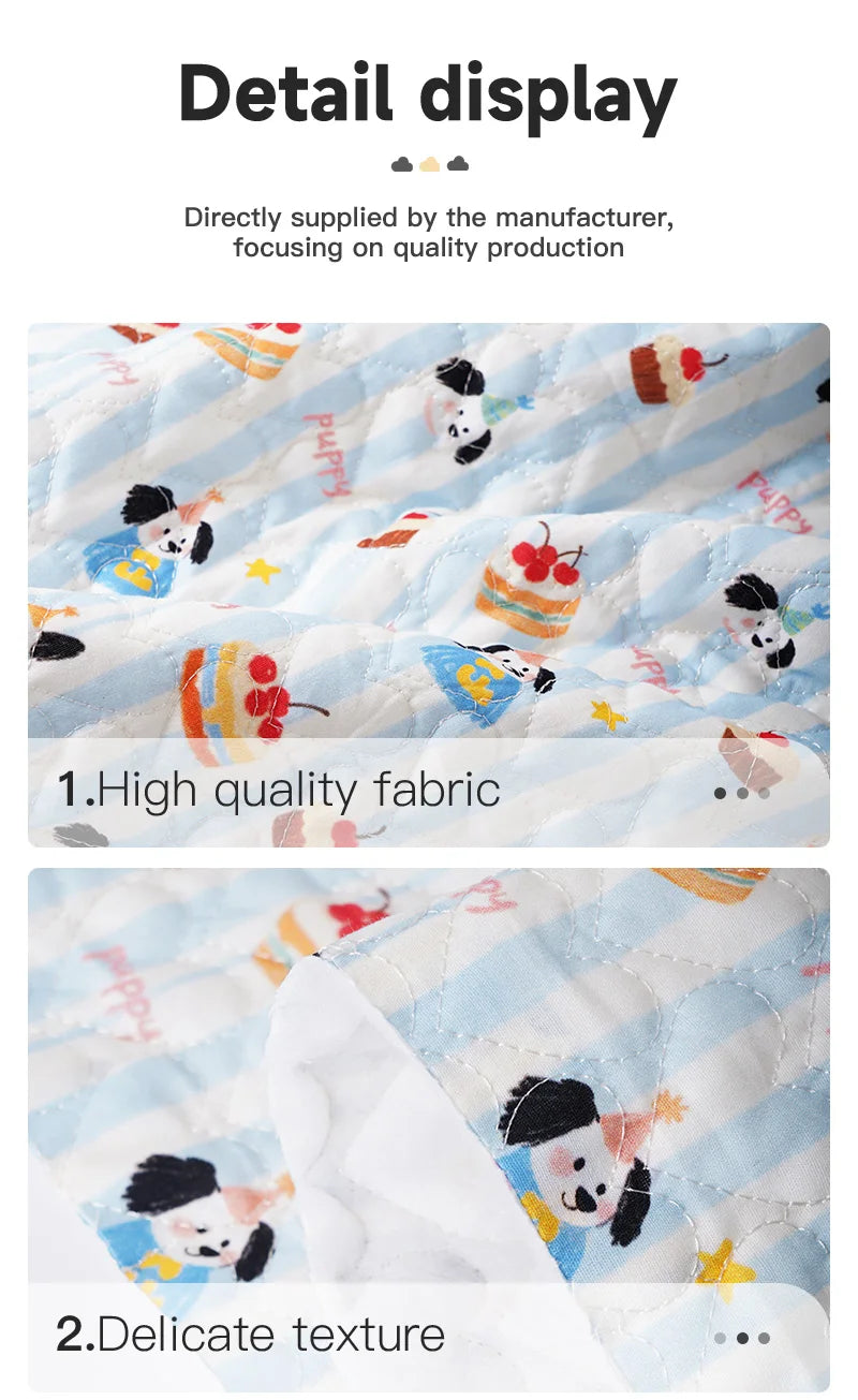 Cartoon Printed Quilted Cotton Fabric – Star & Moon