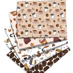 Tela de Algodón y Poliéster con Estampado de Granos de Café — 50×145cm | Acolchado, Patchwork y Manualidades