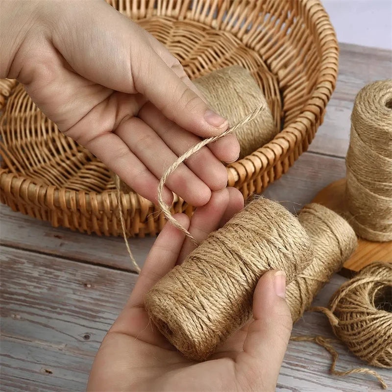 Natural Jute Twine – 2mm Hemp Cord for Crafts, Gift Wrapping, Macramé & Sewing | 50m or 100m Roll
