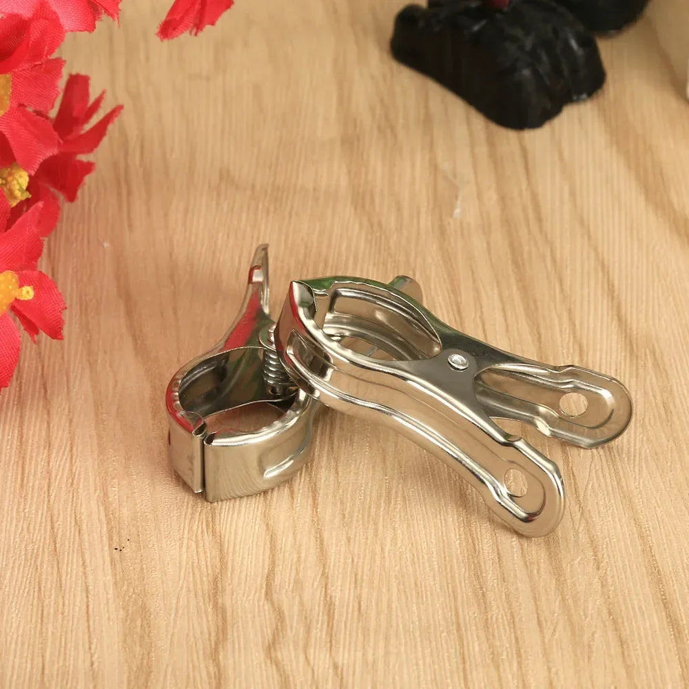 Clips utilitarios y para acolchado de acero inoxidable — Juego de 10 | Clips para ribetes de edredones, telas y toallas de playa