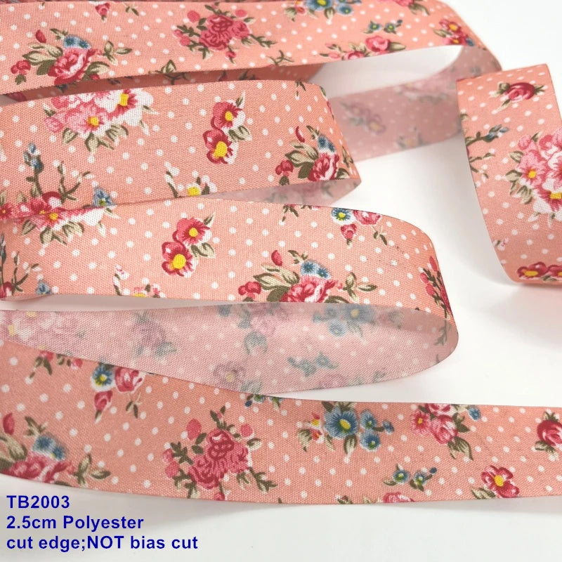 Floral Printed Fabric Ribbon – 10-Yard Roll