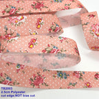 Floral Printed Fabric Ribbon – 10-Yard Roll