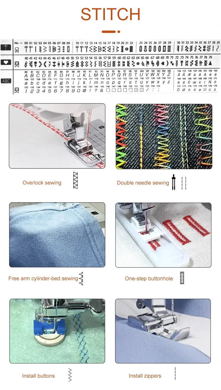 GC-710 Intelligent Large Touch Screen Household Sewing Machine – Automatic, Multifunctional