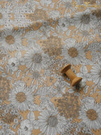 145cm Floral Cotton Poplin Fabric, 50cm Piece