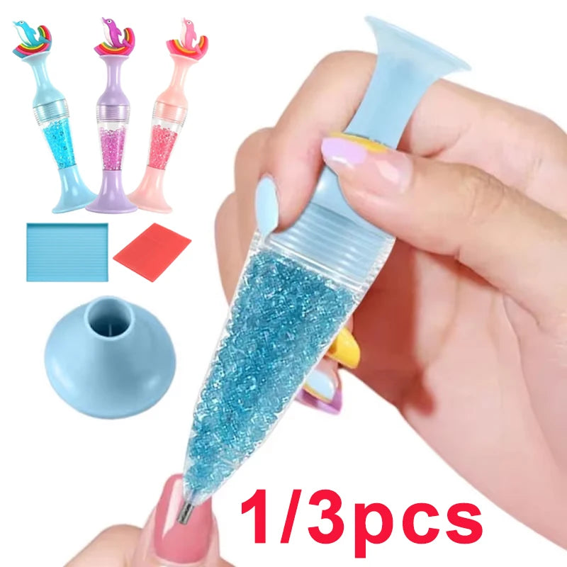 Bolígrafo de taladro para pintura de diamantes Flower Pot — Herramienta de taladro de punta para arte de diamantes 5D