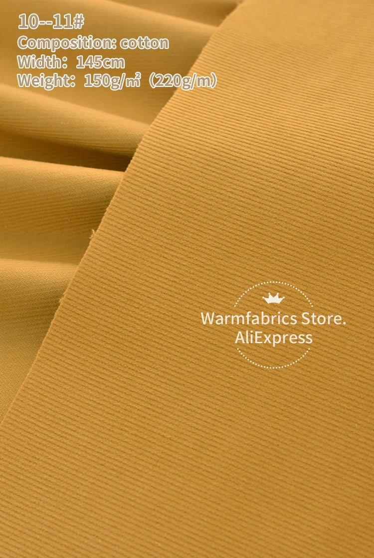 145*50cm/Pcs In Stock 21 Corduroy Fabric Cotton High Quality Plain Cotton Corduroy Fabric for Clothing