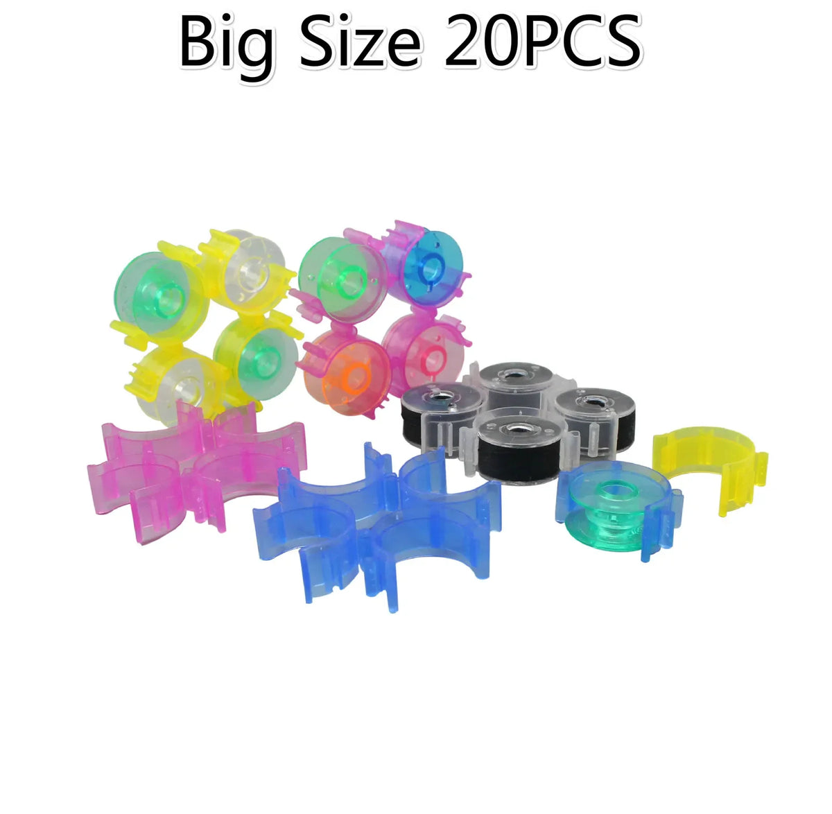 Bobbin Buddies — Clips y soportes coloridos para canillas para costura, acolchado y bordado