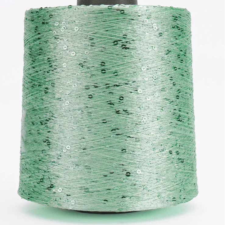 500G Glitter Fancy Yarn with Sequins – Hand Knitting & Crochet | 3mm Sequins | 25 Colors