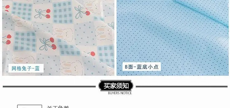 Pure Cotton AB Face Fabric – Cartoon Printed for Baby & Children's Clothing, Bedding & Quilting