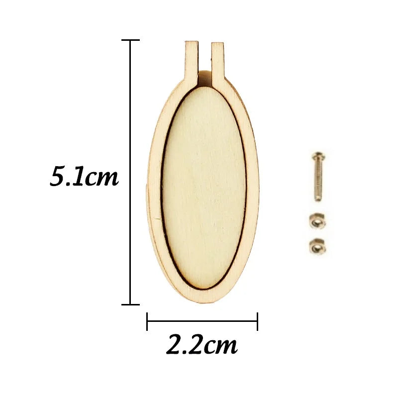 Mini Wooden Embroidery Hoop Set — 10 Pieces