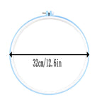 Color-Coded Plastic Embroidery Hoops – 7 Sizes