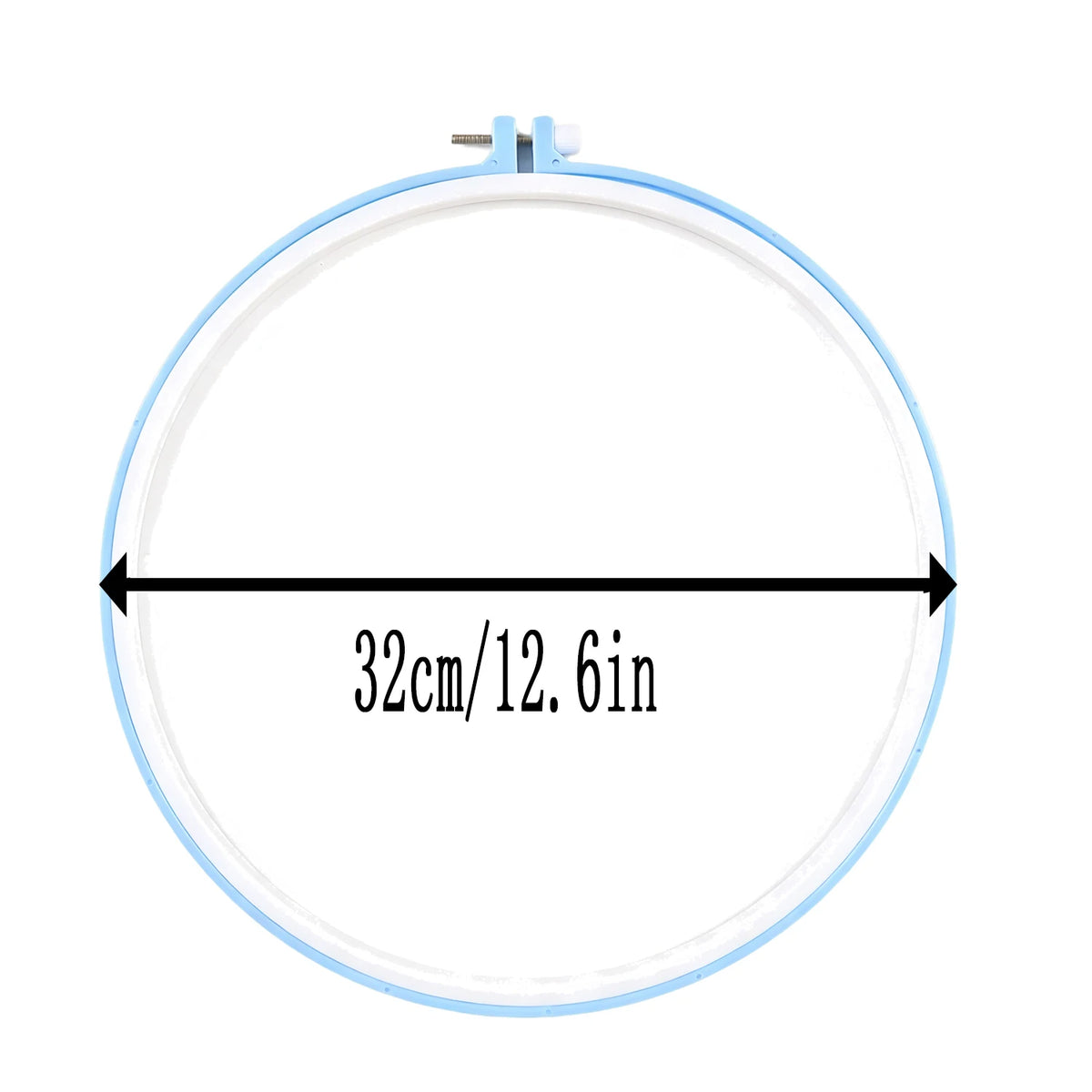 Color-Coded Plastic Embroidery Hoops – 7 Sizes