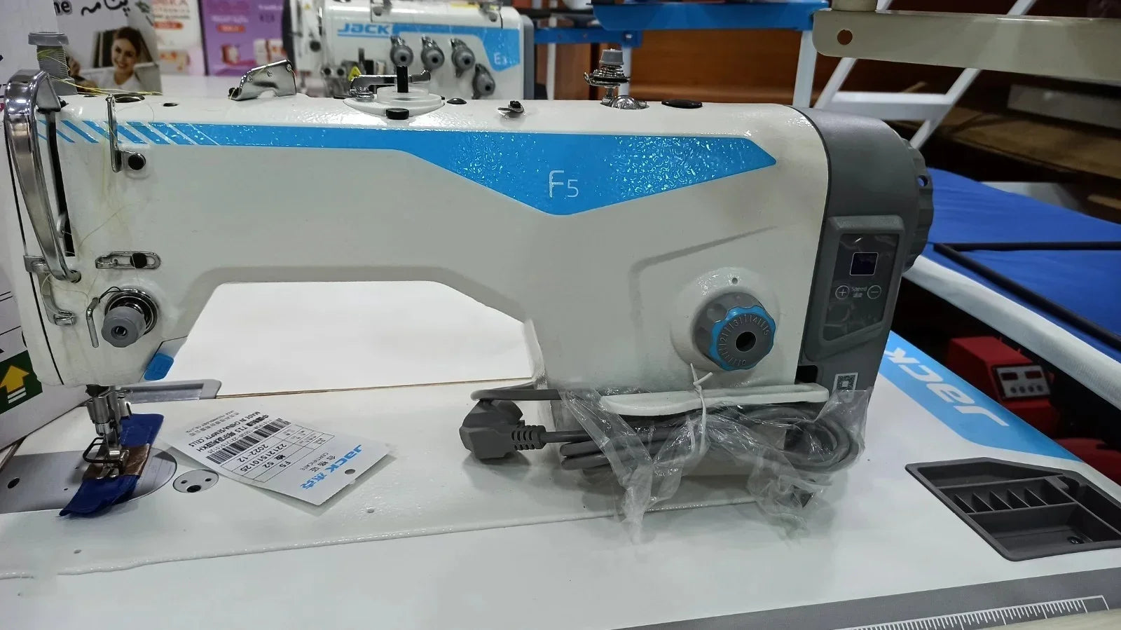 Jack F5 Direct Drive Flat Stitch Industrial Sewing Machine with Computer Table