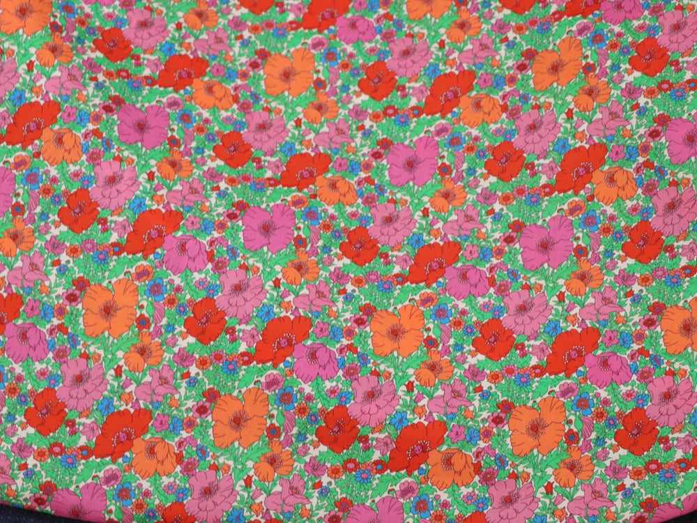80s Count Floral Digital Print 100% Cotton Fabric – 55" Wide | Dresses, Skirts & Quilting (Sold by the Half Meter)