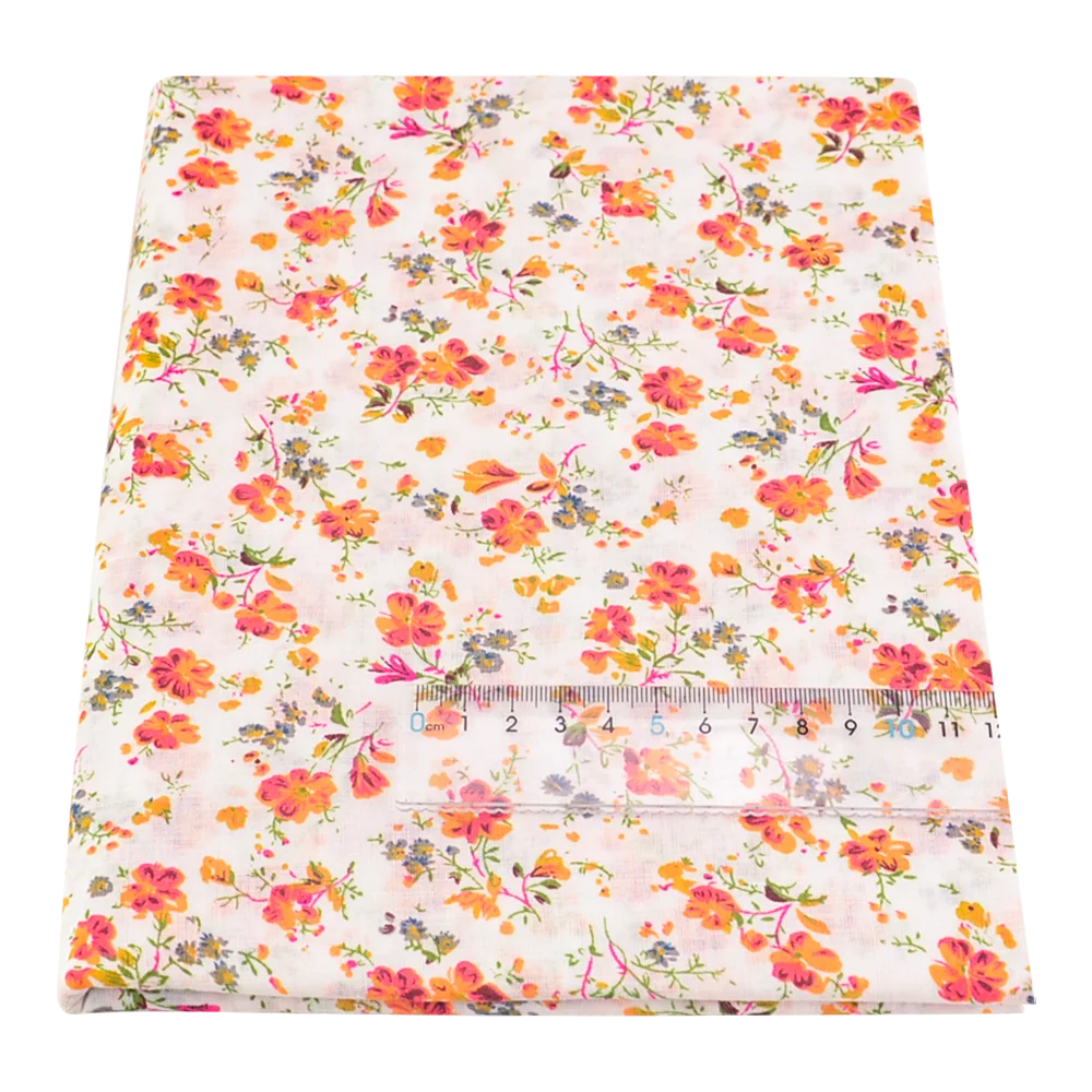 Floral Print 100% Cotton Quilting Fabric – 150cm Wide, 90g/m² | Patchwork, Baby Sewing & DIY Crafts