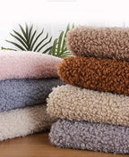 Teddy Plush Imitation Wool Fleece Fabric – 50x50cm | Soft Warm Fabric for Dolls, Pet Clothes & DIY Sewing