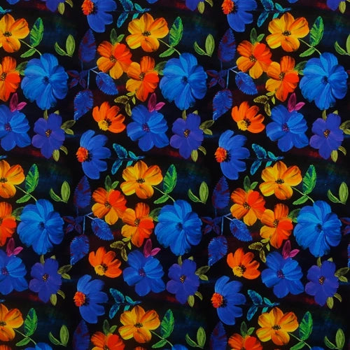 Fabric - 40 Precut Strips (6.35 X 49.78 cm) for Quilting And Sewing, 20 Floral Prints Assortment, 100% Material,