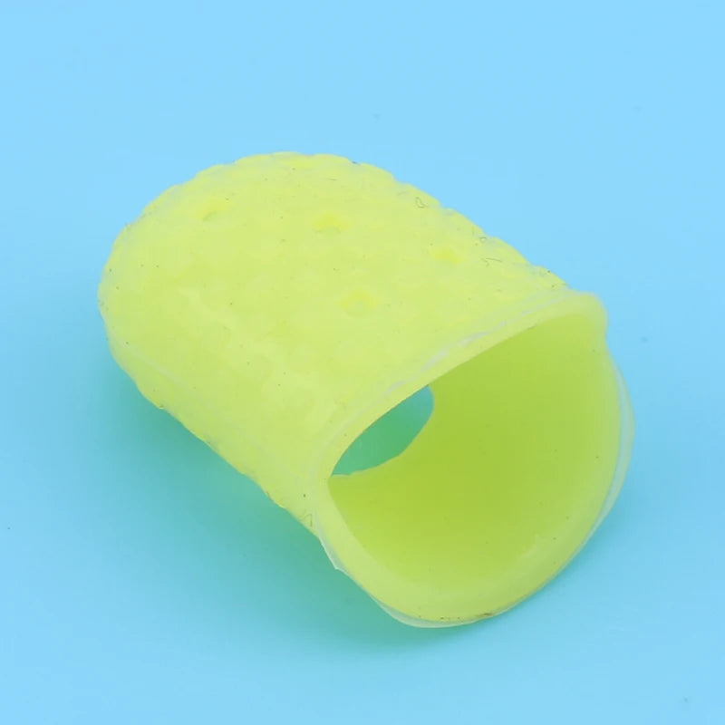 5 unids/lote dedales de silicona multifuncionales ahuecados transpirables manga protectora de dedo accesorios de costura DIY