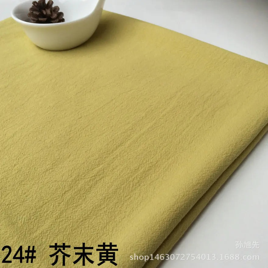 Cotton Linen Crepe Fabric – 137cm Wide | Skin-Texture Weave for Clothing, Curtains & Home Décor