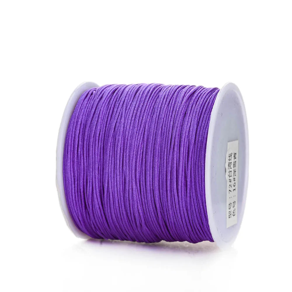 Nylon Cord Thread – 0.8mm, 100m Spool | 28 Colors | Bracelets, Necklaces & DIY Crafts