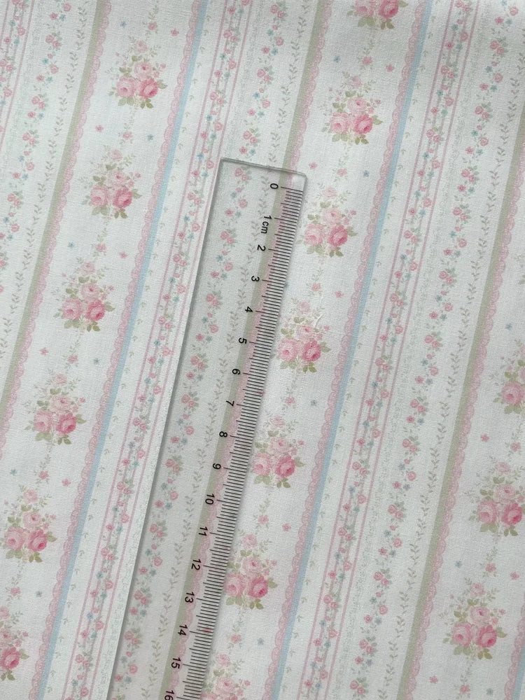 40 Pieces Of Thin Cotton Fabric Flower Wall Rose Flower Fabric Shirt Pajamas Toy Doll Clothes Handmade Fabric