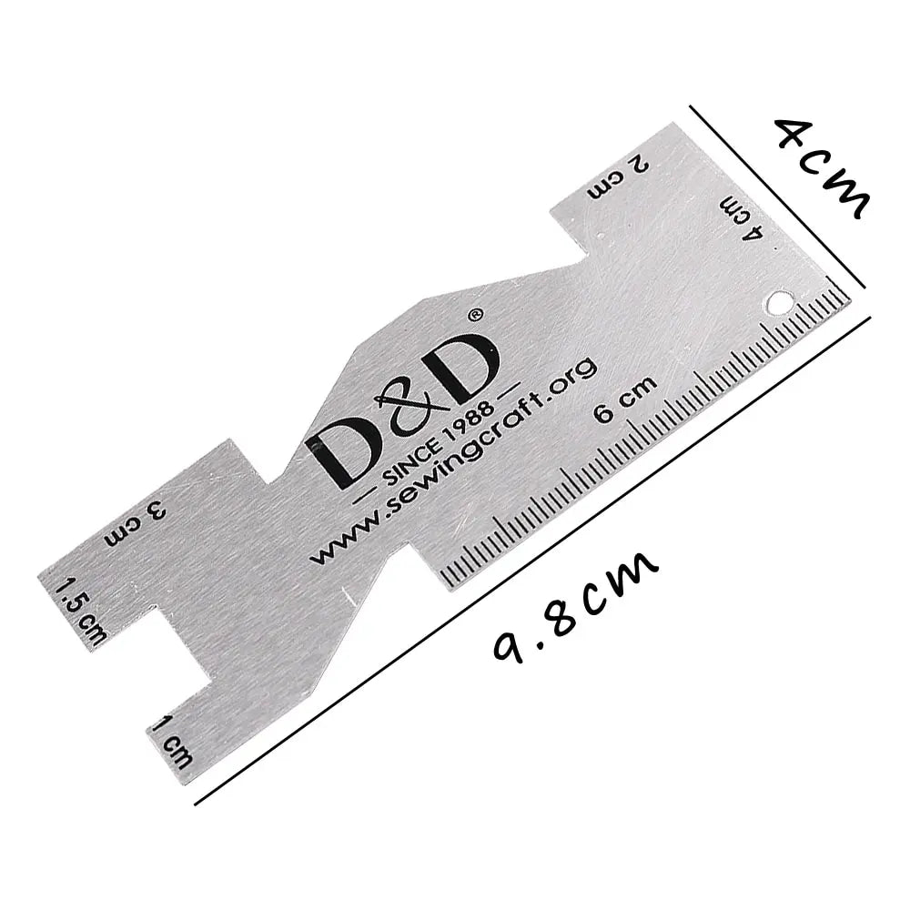 Stainless Steel Sewing Gauge & Quilting Ruler for Patchwork & Hand Sewing