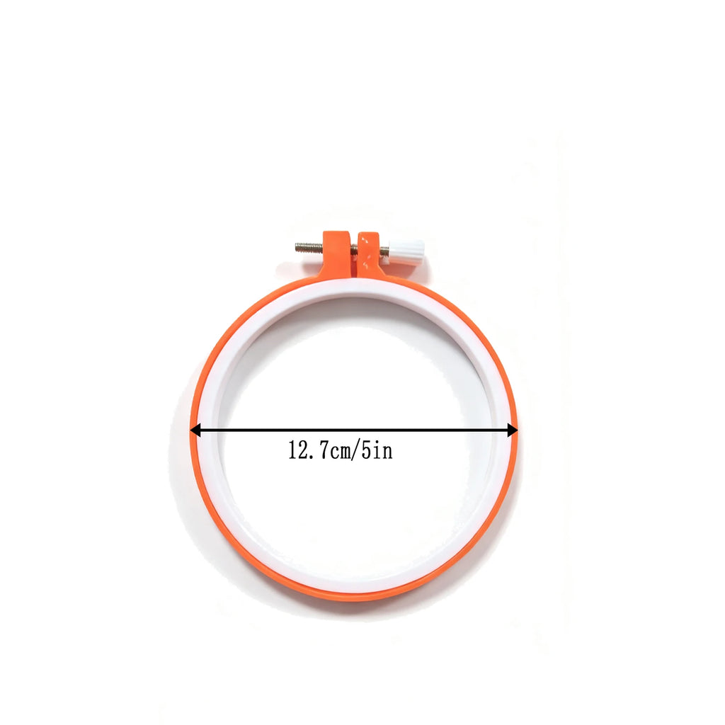 Color-Coded Plastic Embroidery Hoops – 7 Sizes
