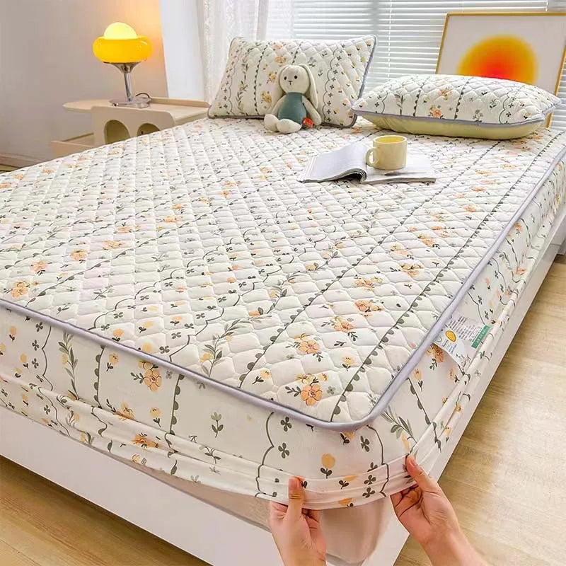 mtuove Soft Brushed Quilted Mattress Cover – Anti-Mite, Breathable, Fits 3–28cm Mattresses