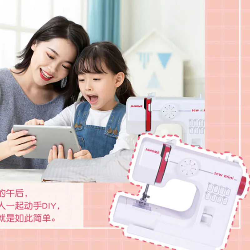 Janome 525B Mini Household Sewing Machine – 8 Stitches, LED Light, 110-240V